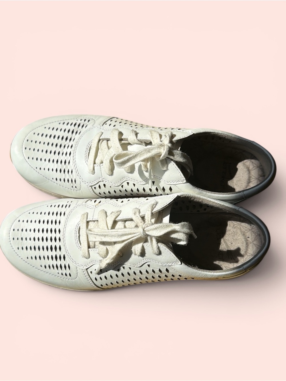 Dansko White Perforated Leather Athletic Sneakers